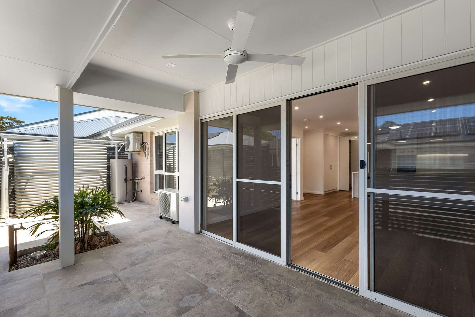 Modern two-bedroom villa with a stylish Paterson design, featuring vinyl flooring