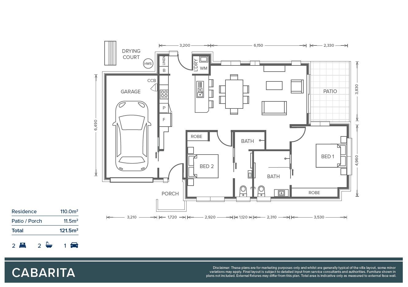 2 Bed + 2 Bath Villa 12  - Oak Tree Retirement Village Coffs Harbour