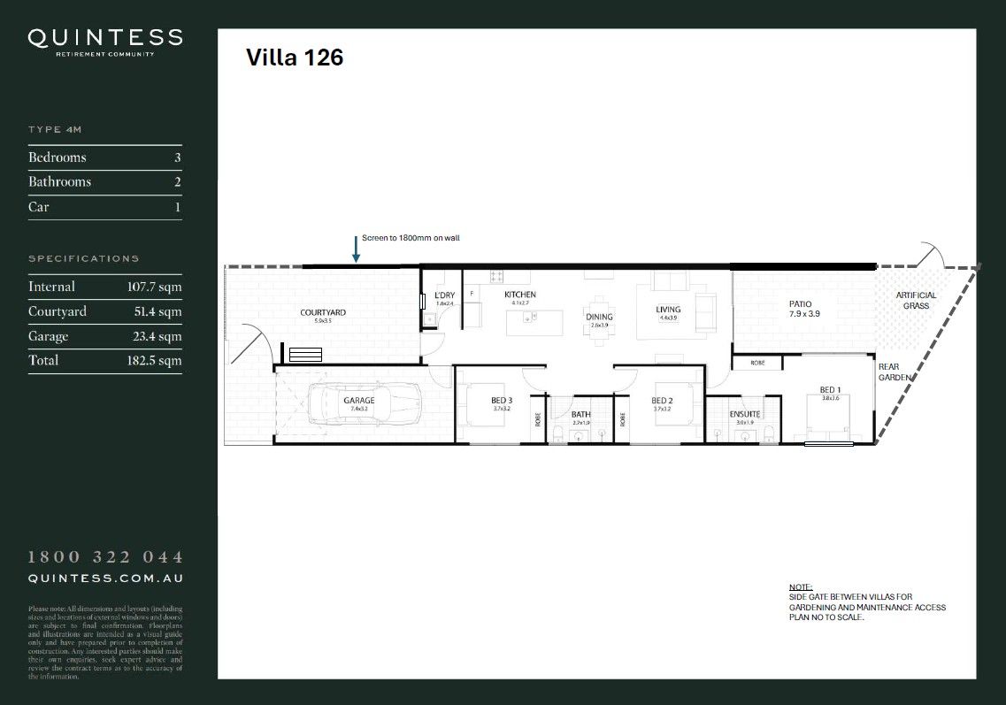 Custom designed 3 Bedroom - only 2 remaining - Villa 126