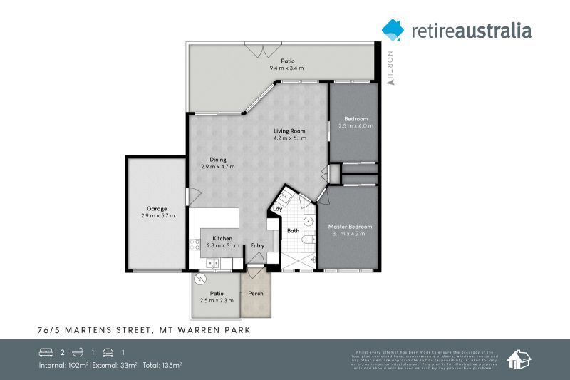 Beautiful two-bedroom, 1 bathroom villa.