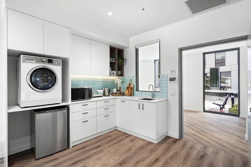 A ground-floor apartment featuring large terrace for easy access for visitors and parking.