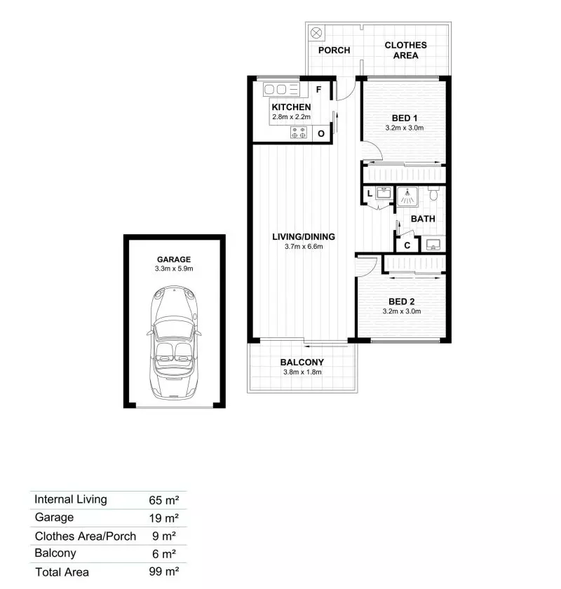 Beautiful light filled Home with Balcony Views