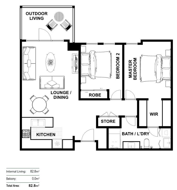 Stylish and Secure Living with Private Courtyard