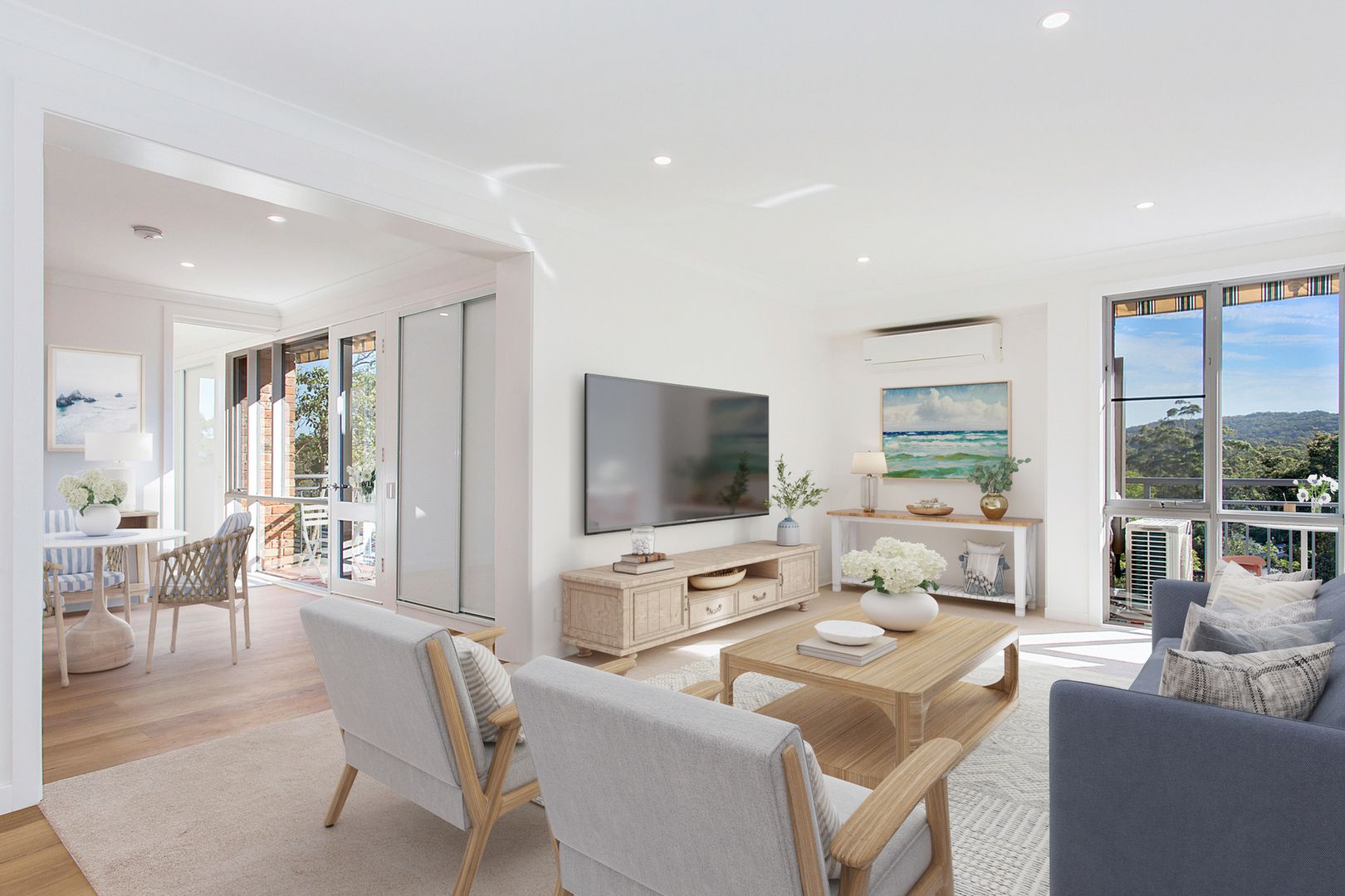 Two-bedroom unit with light & bright interiors