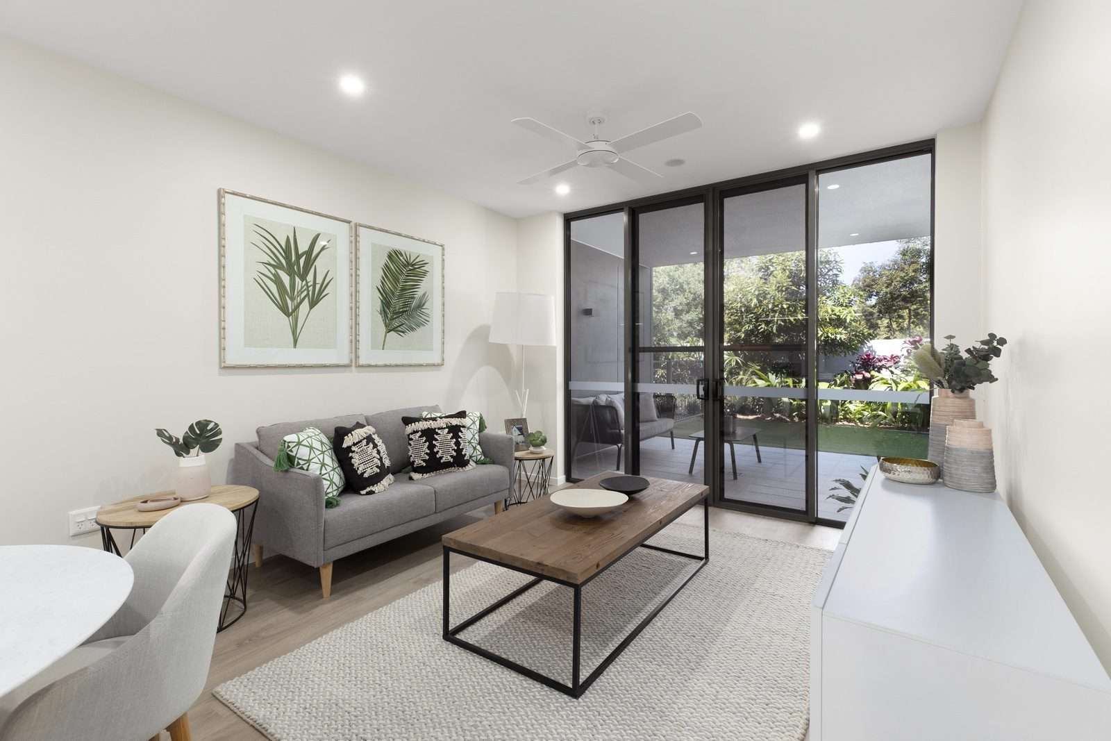 Lower open-plan two-bedroom apartment