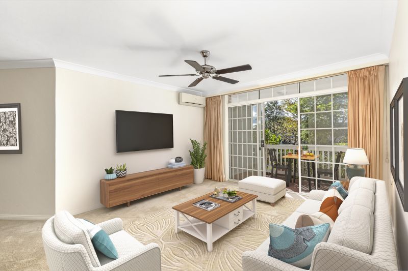 Perfectly located ground floor unit with tranquil garden surrounds.