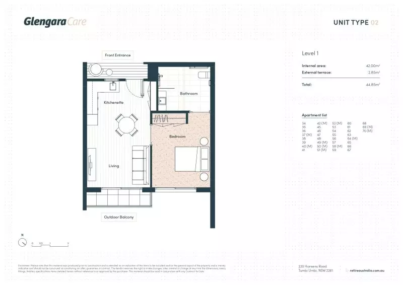 Ideal location - close to activities area with good light and winter sun.