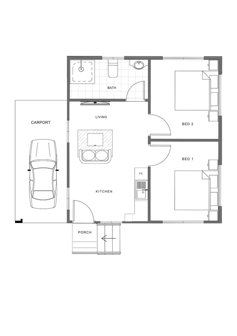 The Winter is a modern two-bedroom home, designed for effortless, low-maintenance living.