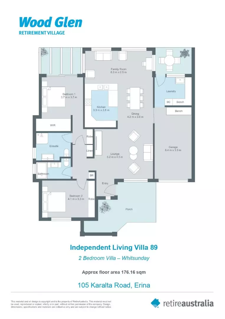 North Facing villa with multiple entertaining options