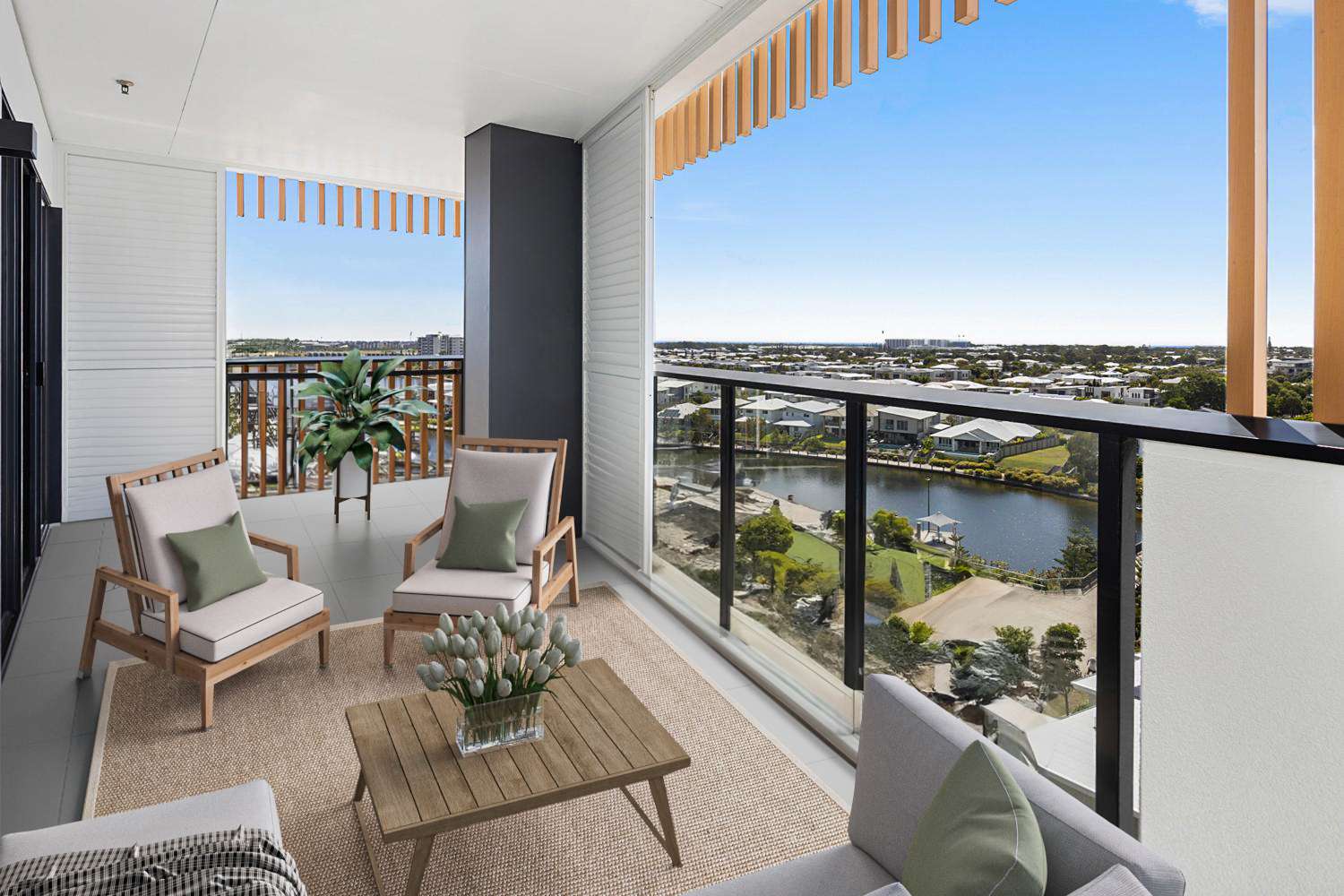 Penthouse Living with Sweeping Water Views