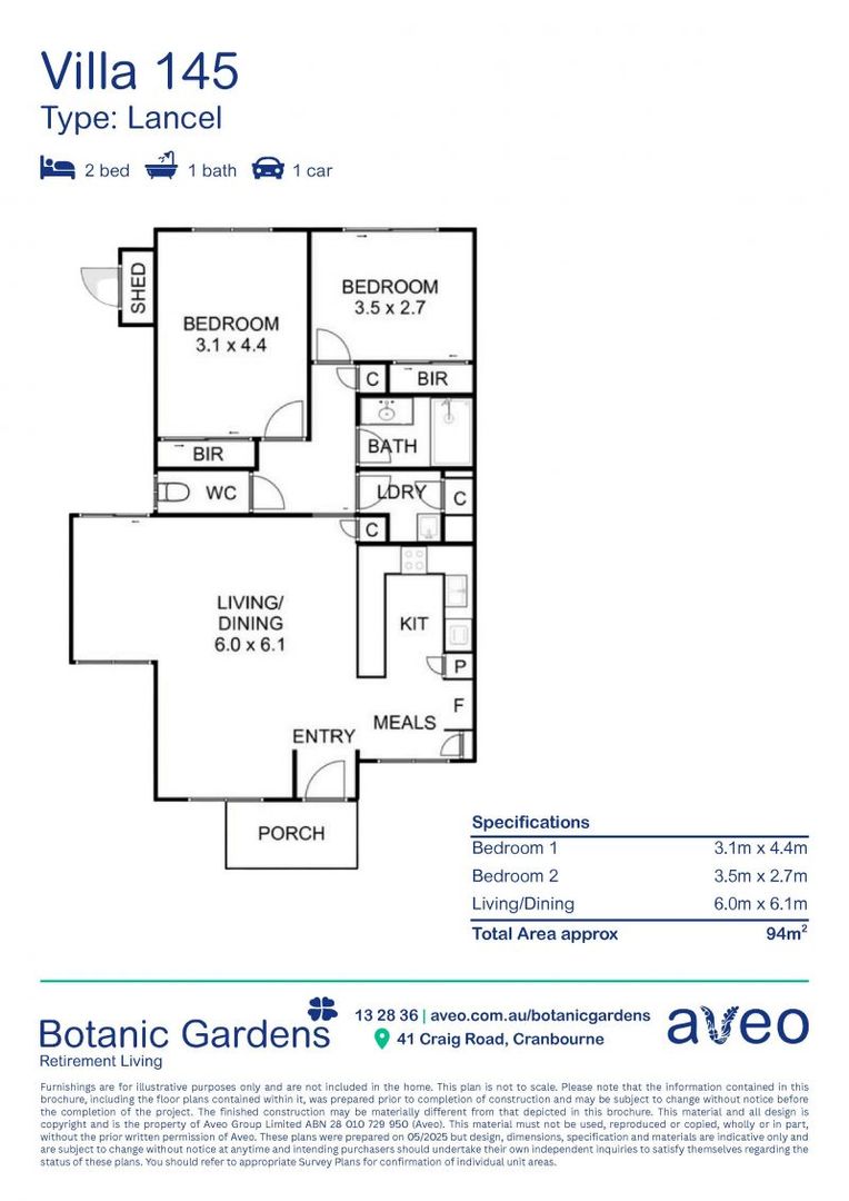 Newly refurbished 2-bed villa with open-plan kitchen
