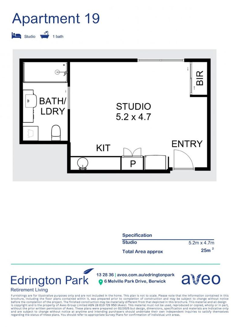 Beautifully presented studio apartment
