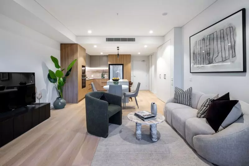 Generous, light-filled two-bedroom residence with a private balcony