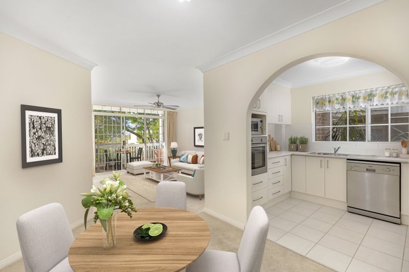 Perfectly located ground floor unit with tranquil garden surrounds.