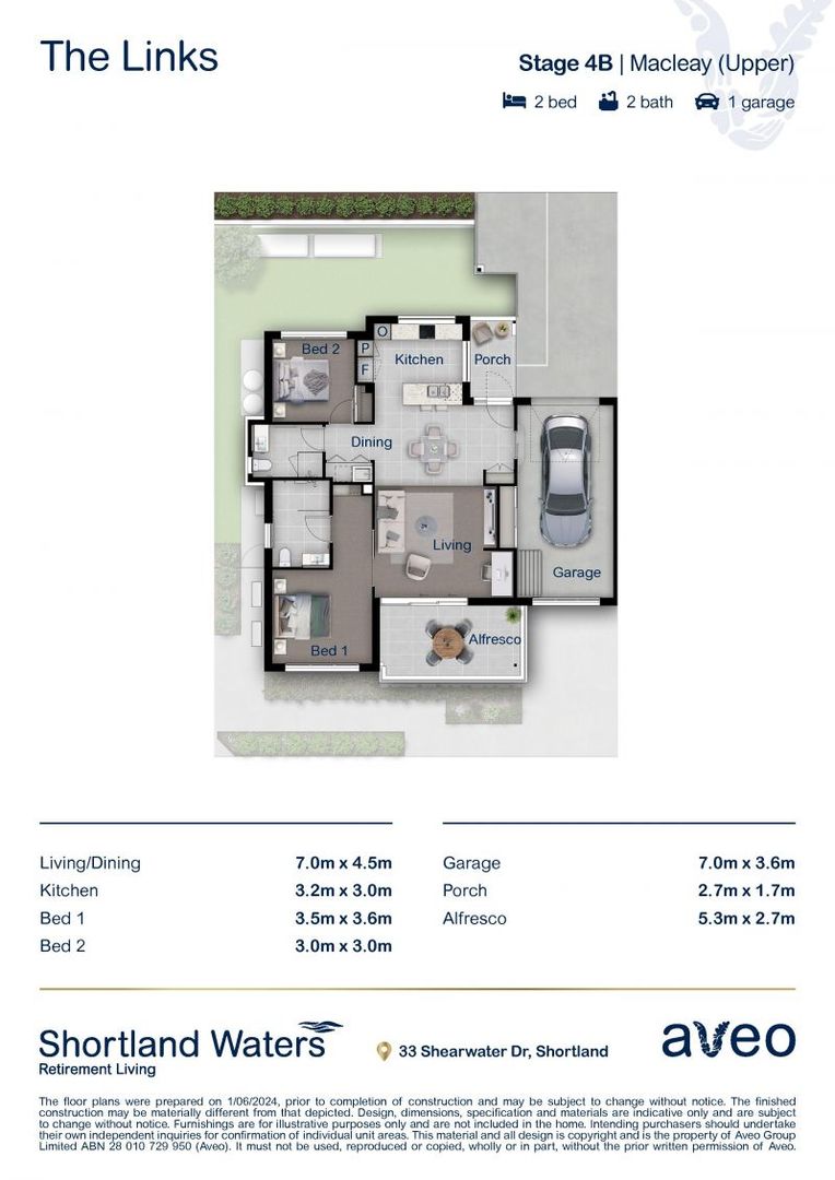 Stylish, single-level living with golf course views