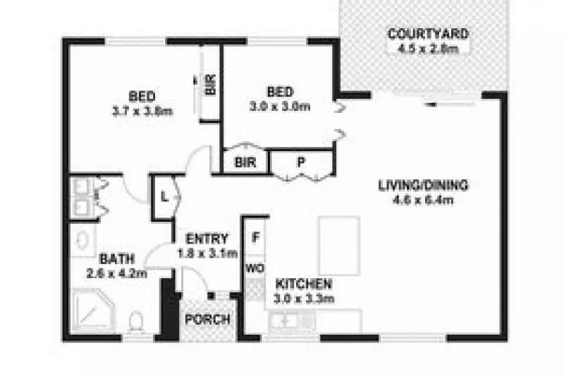 Ground level unit close to the Centenary Centre