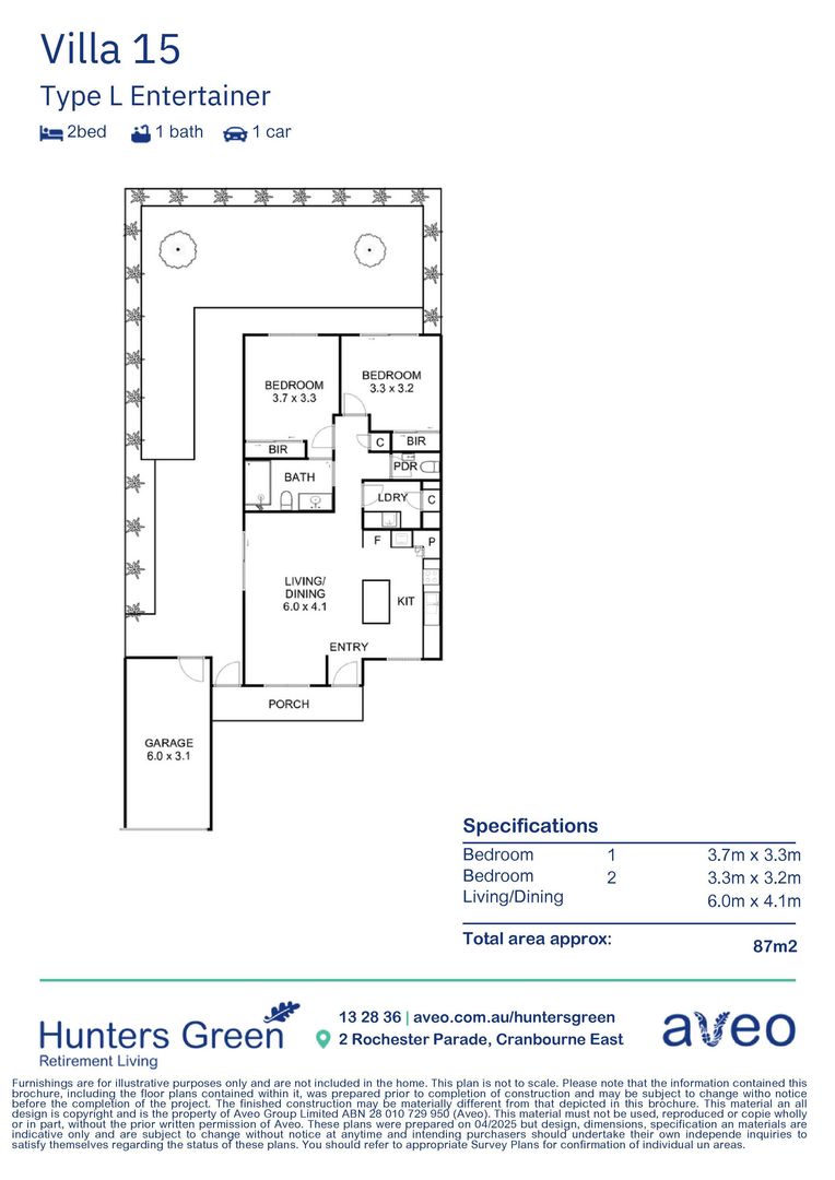 Enjoy easy living in convenient a 2-bedroom villa with two toilets