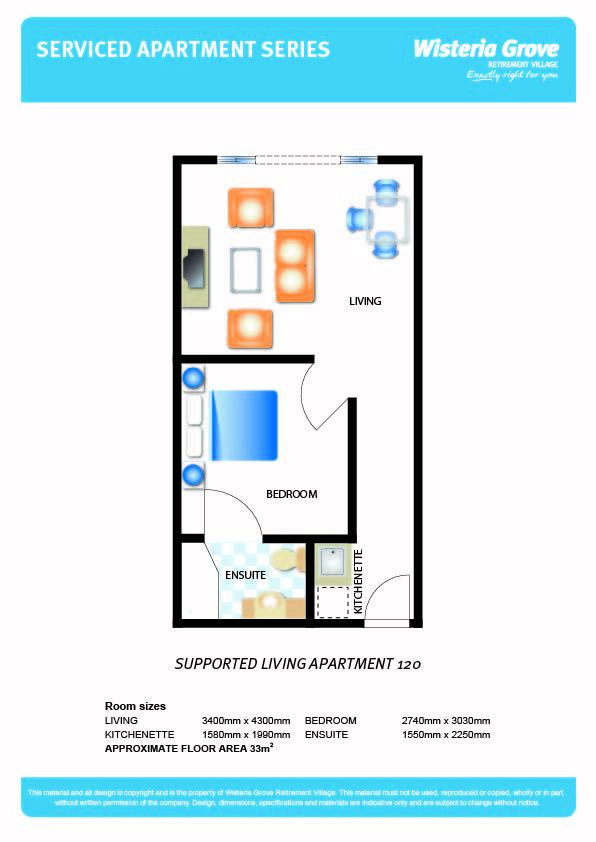 Rest and relax in this spacious care apartment
