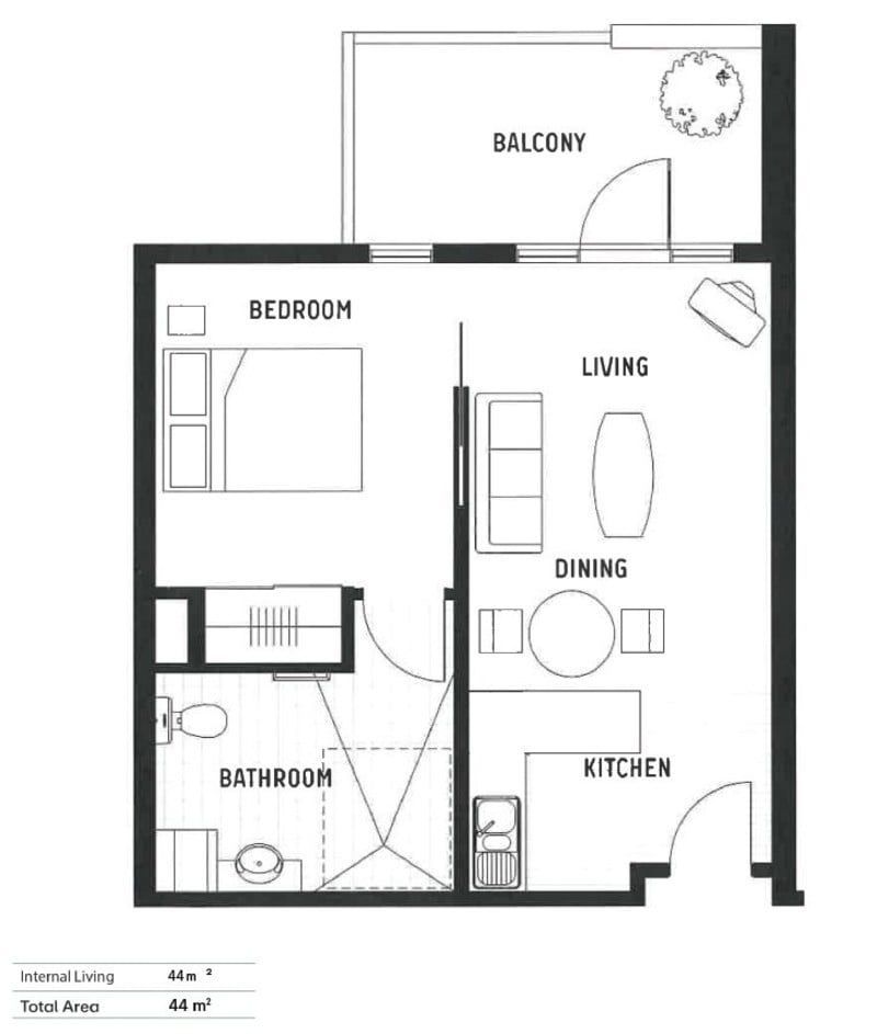 Freshly Renovated with Leafy Balcony Views