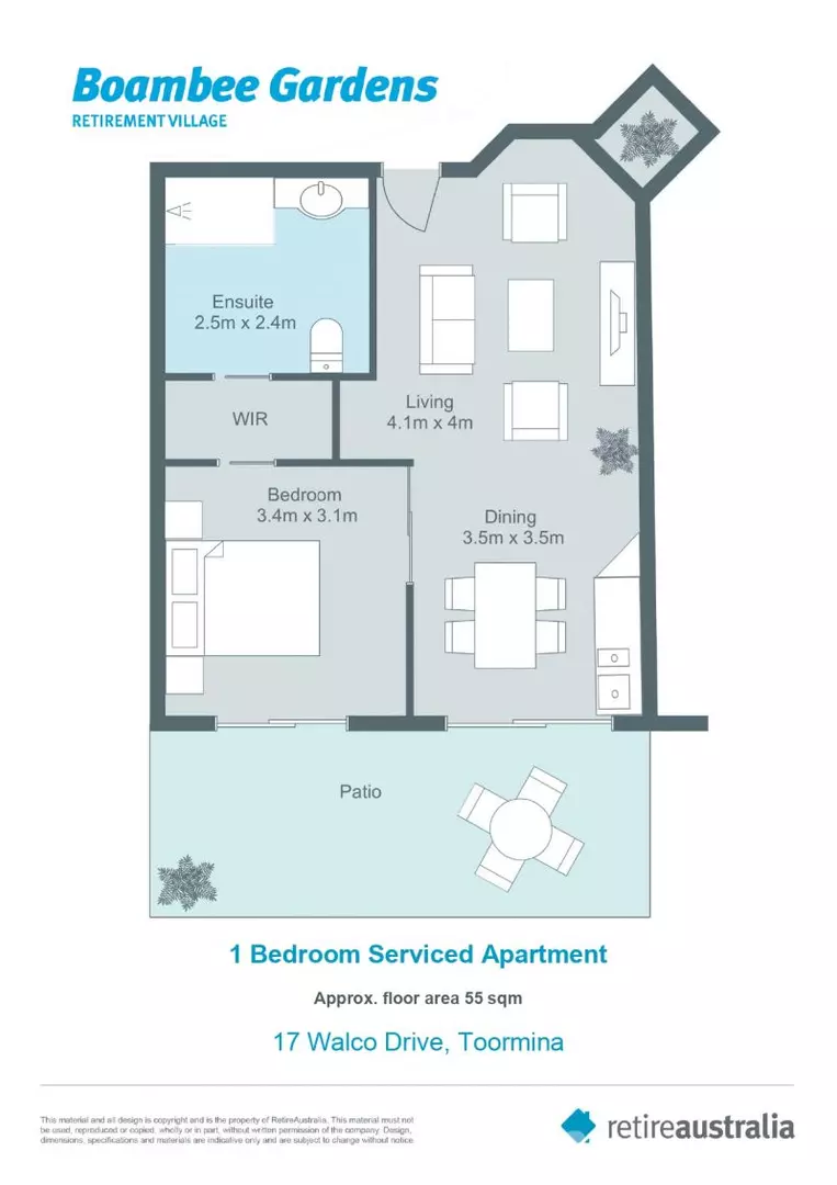 Refurbished apartment with Chef prepared meals and apartment cleaning included