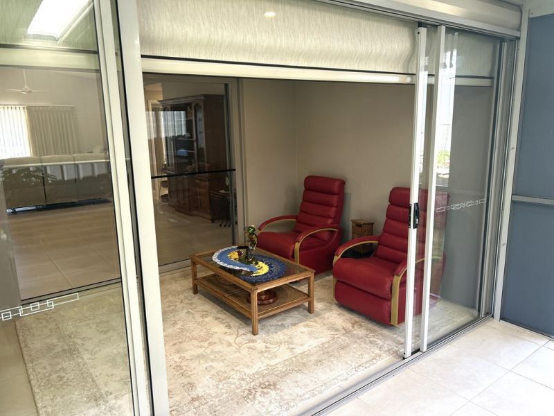 This home has un-interrupted woodlands view.