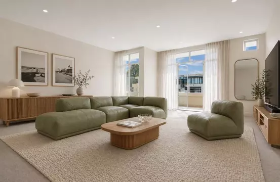 Spacious two-bedroom apartment with north-facing balcony