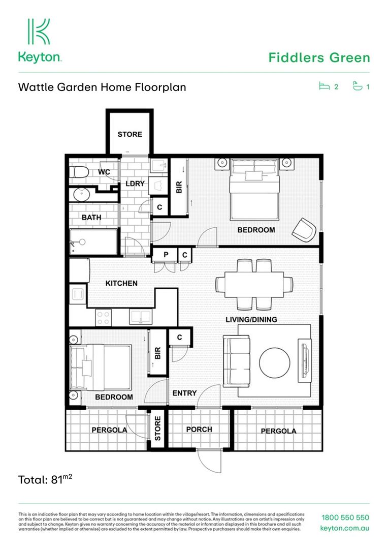 Stylishly Unit Layout with High Ceilings and New Kitchens