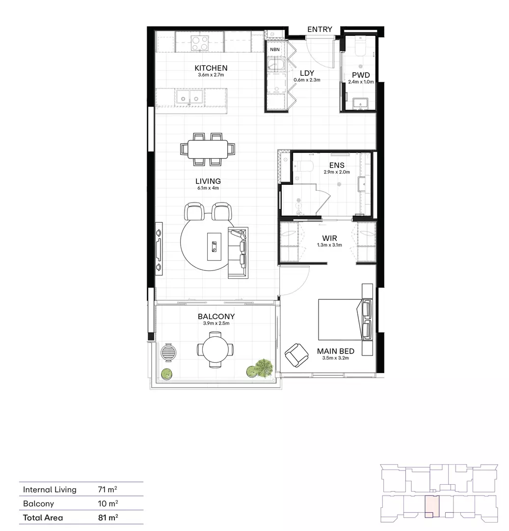 Elegant One-Bedroom Apartment 