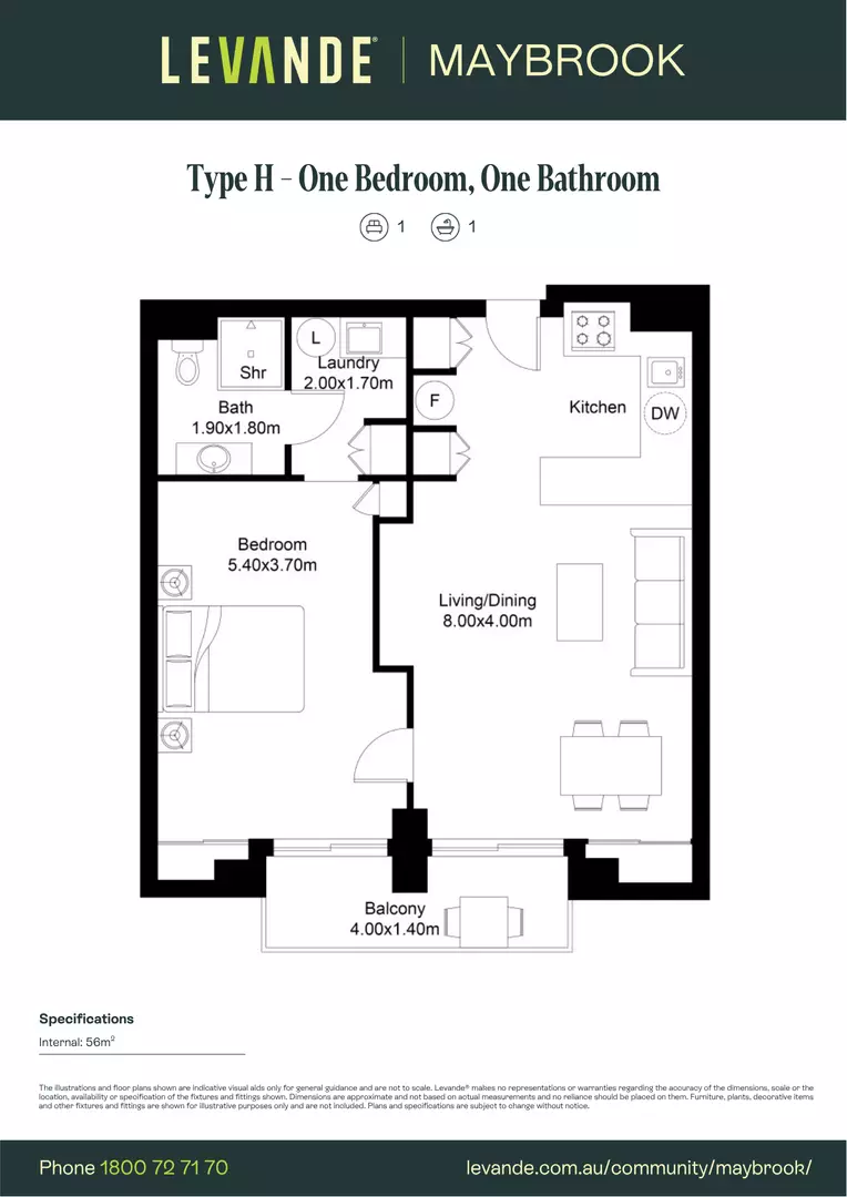 One Bedroom | Unit 608