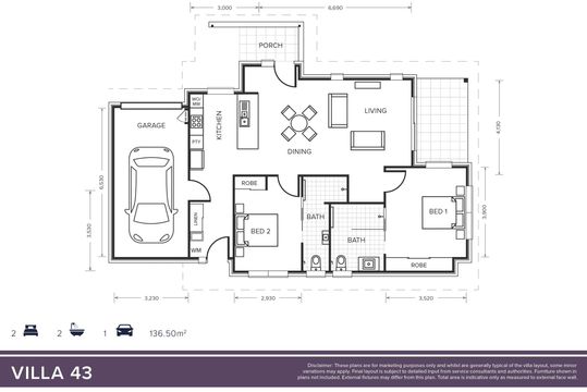 Villa 43 | 2 bed + 2 bath