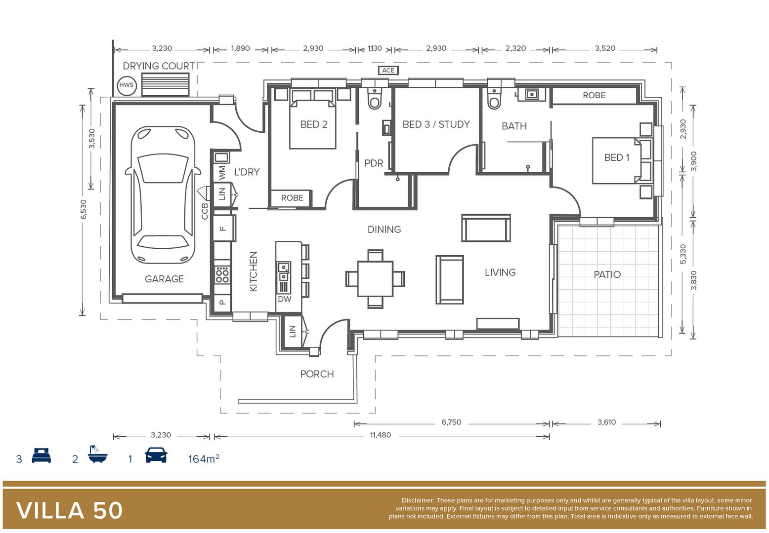 Villa 50 | 3 bed + 2 bath