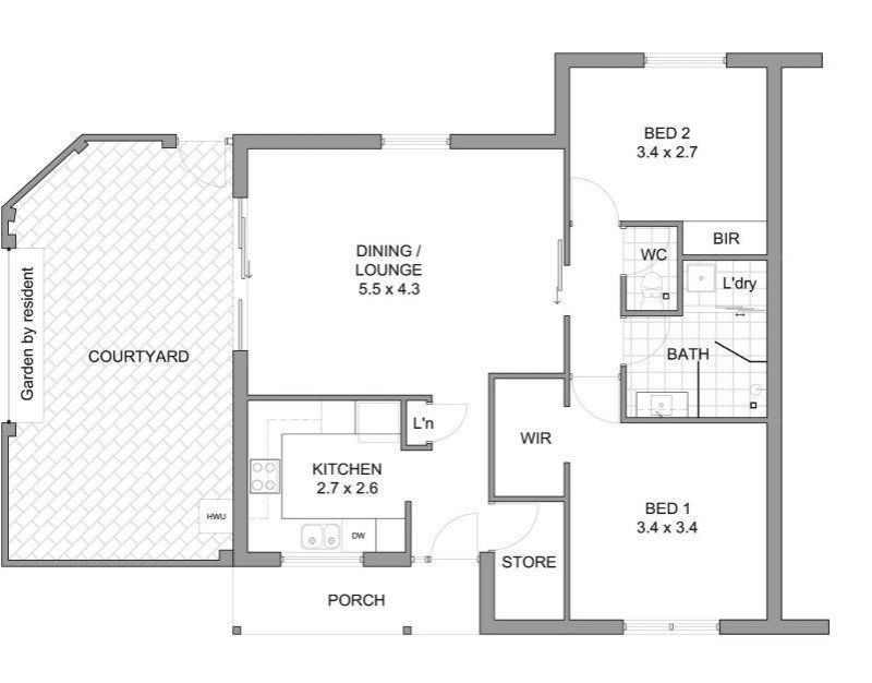 Light, bright 2 Bedroom Villa with Modern Upgrades in a Prime Location!