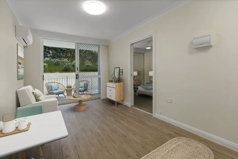 Beautifully renovated one bedroom serviced apartment with sunny, private courtyard.