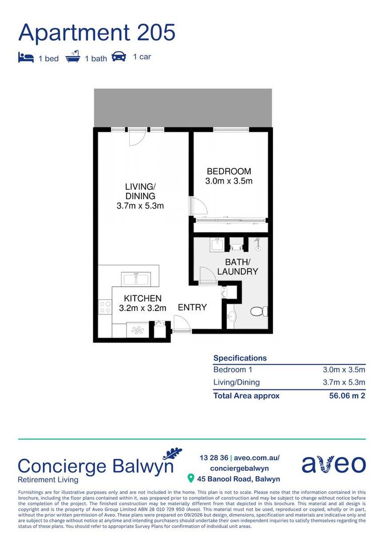 One-bedroom apartment close to amenities
