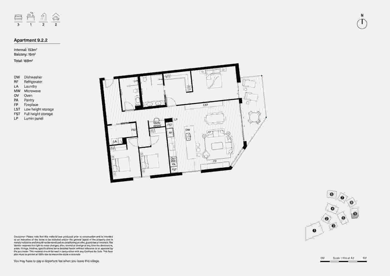 Apt 922 - Exceptional three-bedroom residence with abundant space 