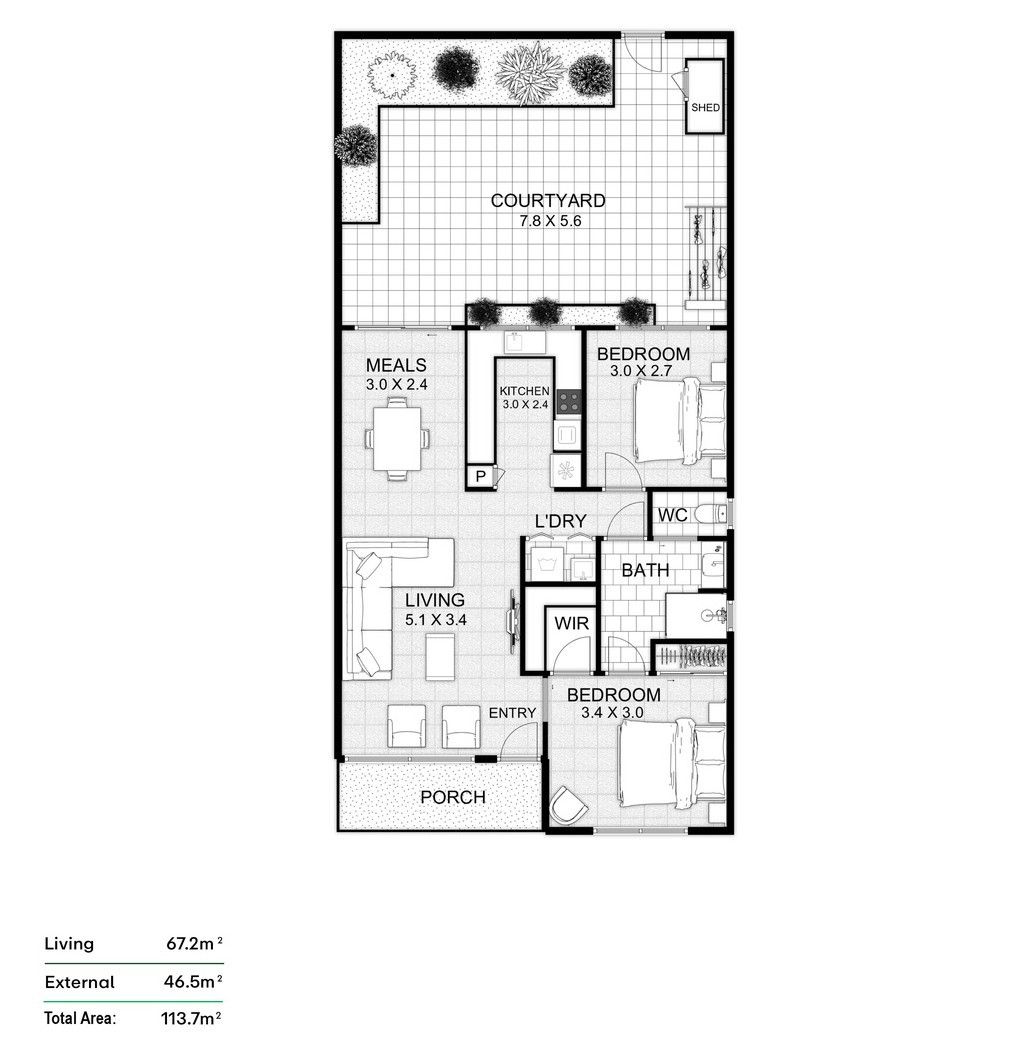 Charming, Updated Home with Sunny Courtyard