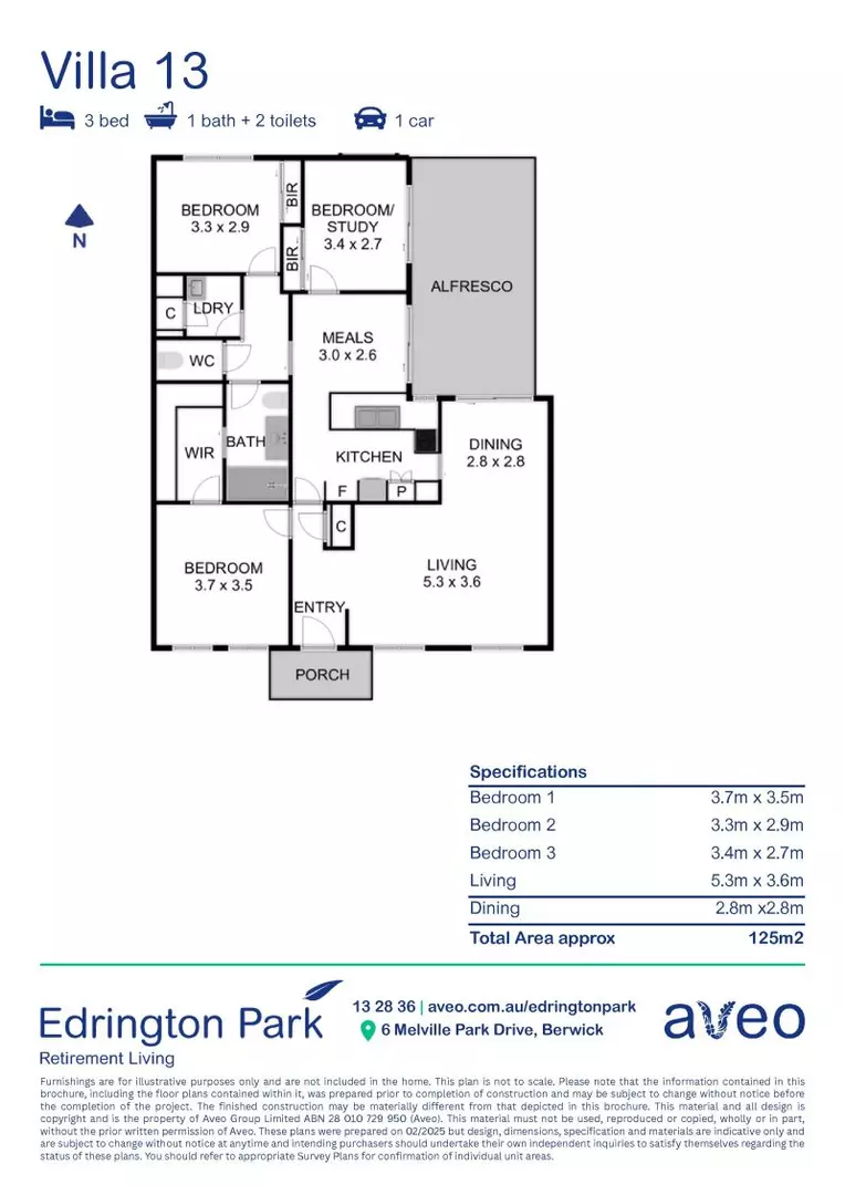 Elegant 3 Bedroom villa with beautiful window outlook