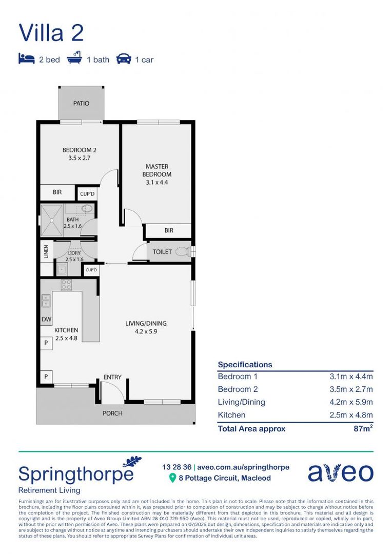 Serene living with parkland views!