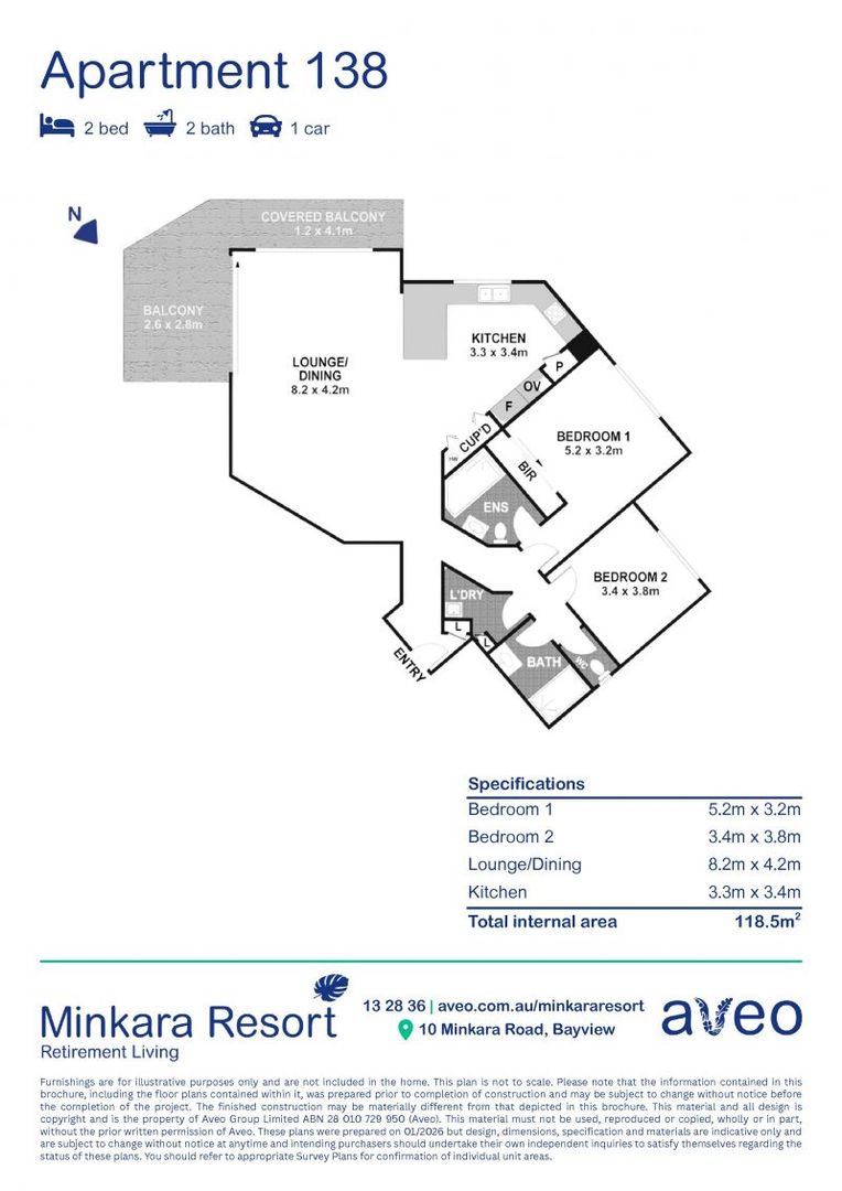 Bright and tranquil with Long Reef views