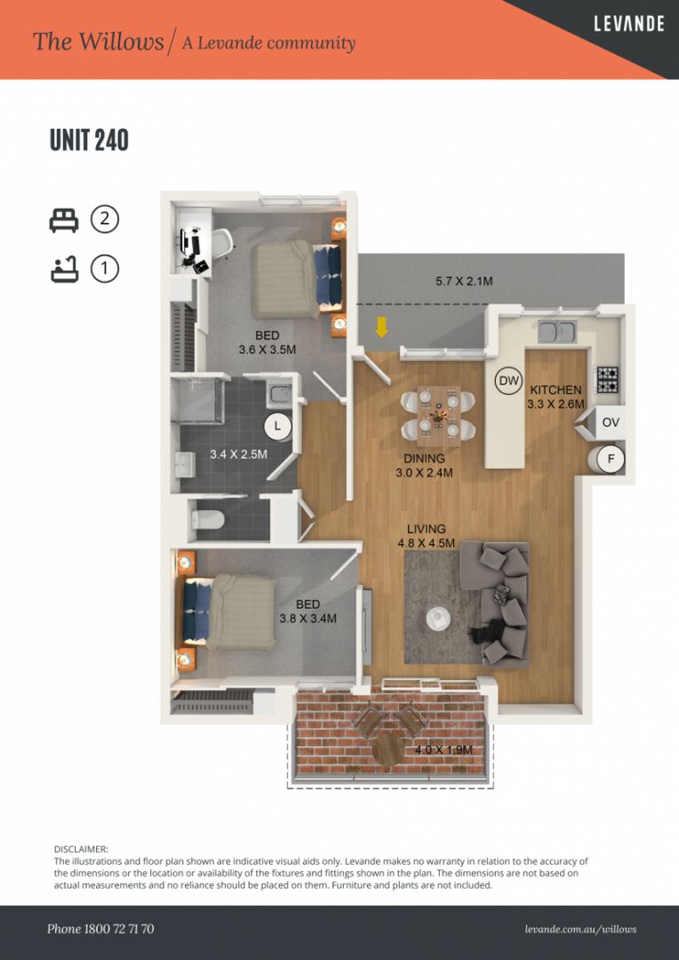 Unit 240 | Two Bedrooms