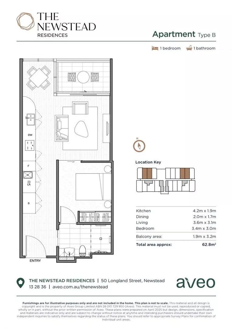 One-bedroom apartment in a prime location
