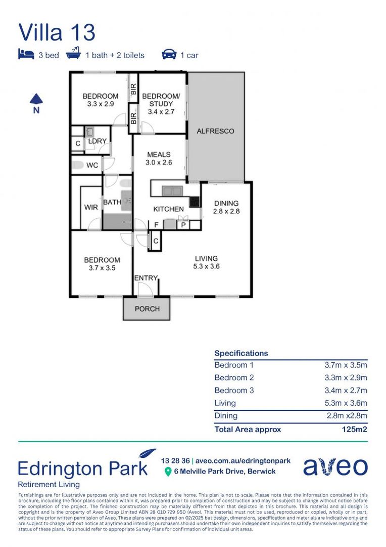 Elegant 3 Bedroom villa with beautiful window outlook