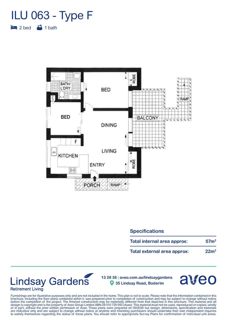 2-bedroom villa within walking distance to the community centre