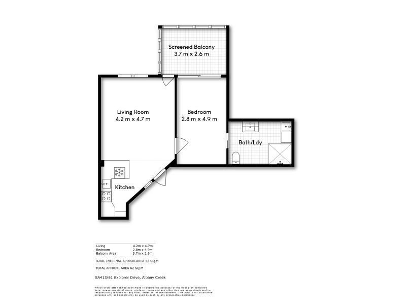 Spacious one-bedroom apartment with views