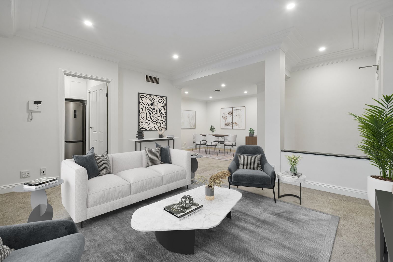 Elegant two-bedroom apartment with dual outdoor spaces