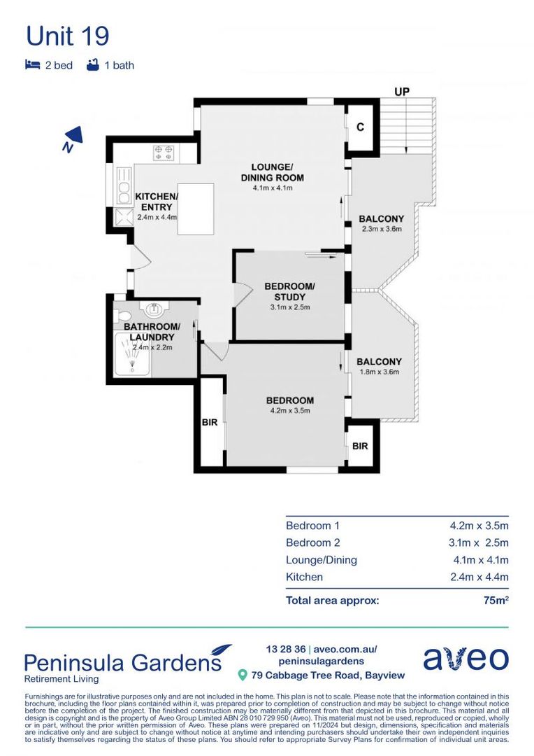Ideal two-bed unit with easy walk to community centre