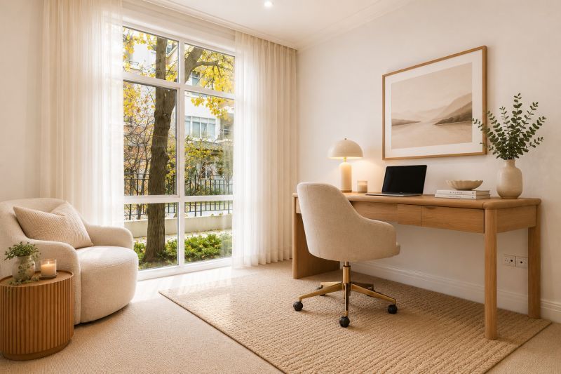 Spacious three-bedroom apartment with garden views