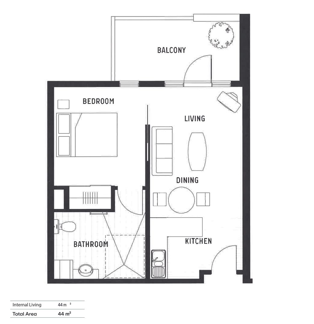 Elegant, Stylish and Convenient One-Bedroom Apartment