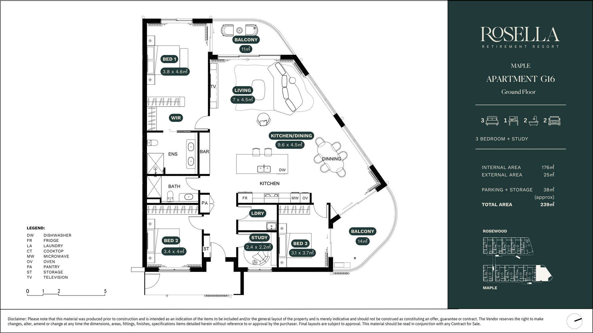 3 Bedroom Corner Retirement Apartment in Dural