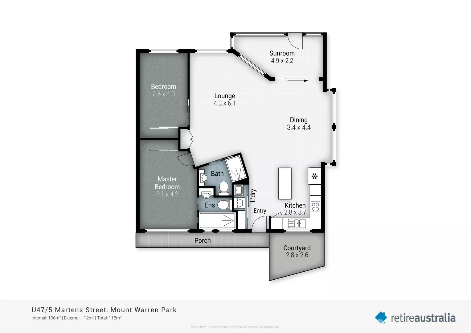 Beautiful two bedroom, two bathroom villa with river views